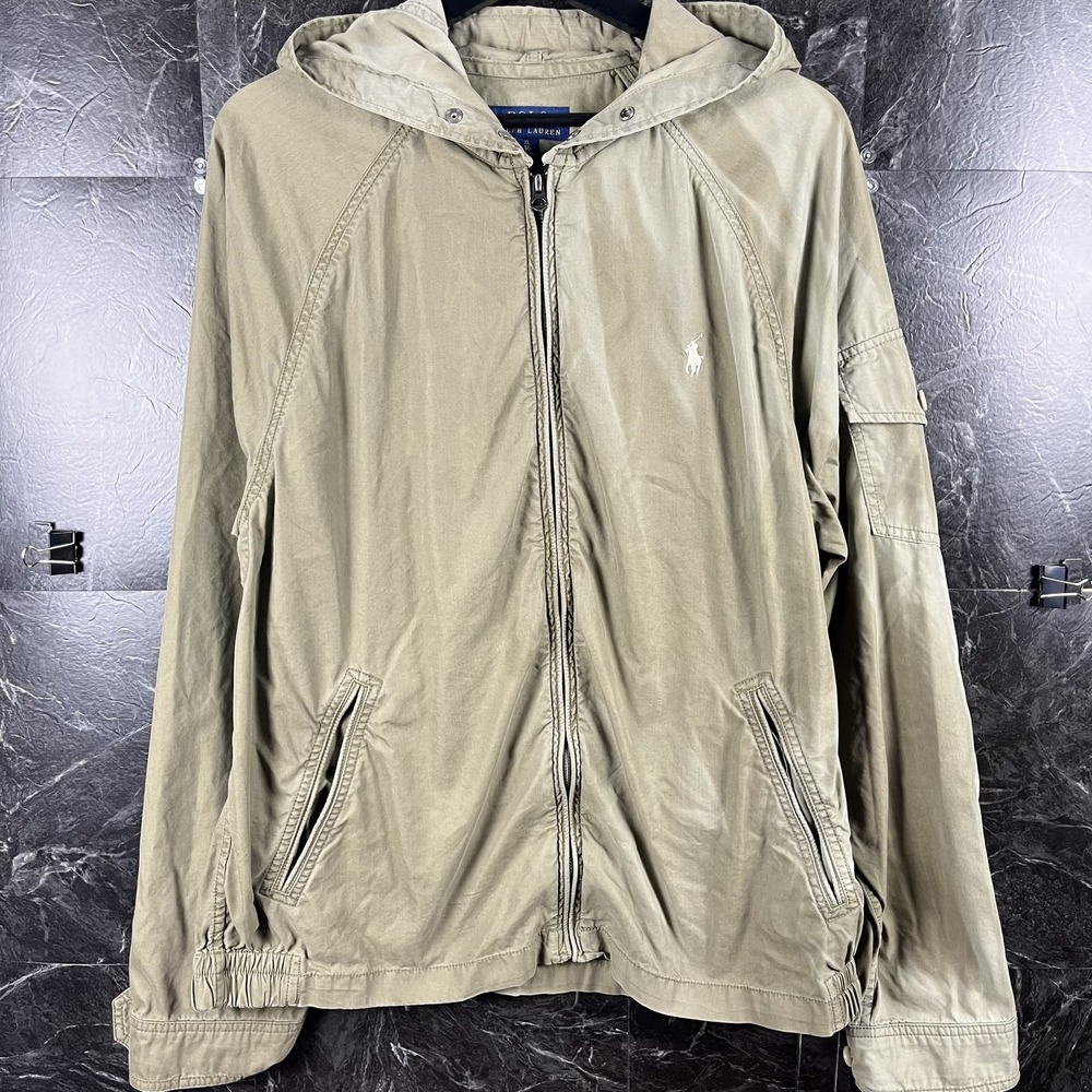 Polo Ralph Lauren Men's Green Military Utility Jacket XL -Flaws